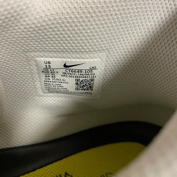 Nike Alpha Menace Pro 3 White Black Gold Football Cleats CT6649-105 Mens NEW main image 4